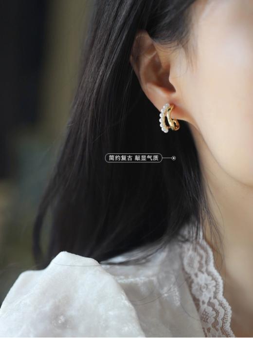 人间富贵花❗️美到不像话❗️绝美走心耳钉😍永不踩雷款【CHESAY施华洛珍珠双层耳钉】 商品图2