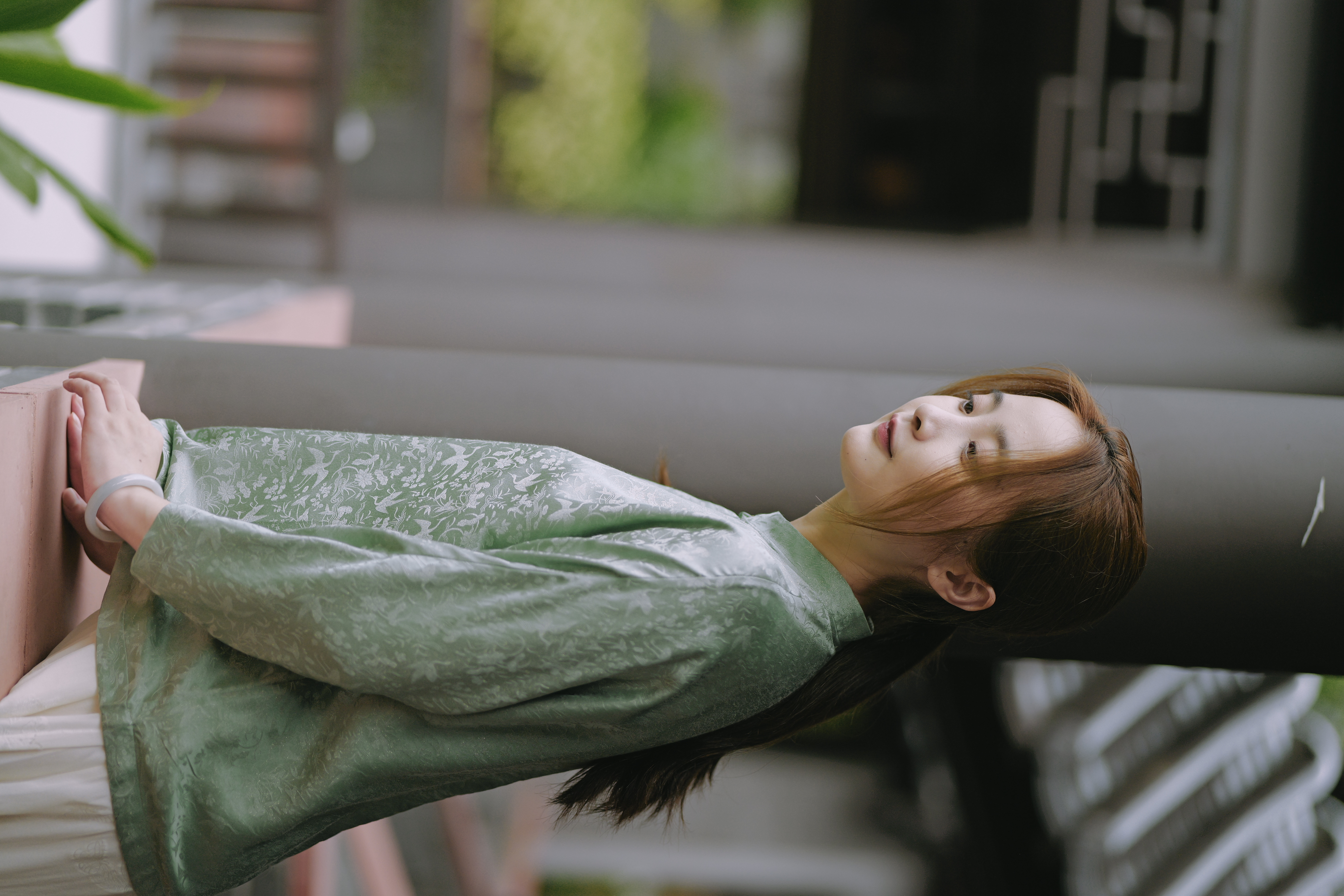 真丝立领斜襟短上衣MWJ-504