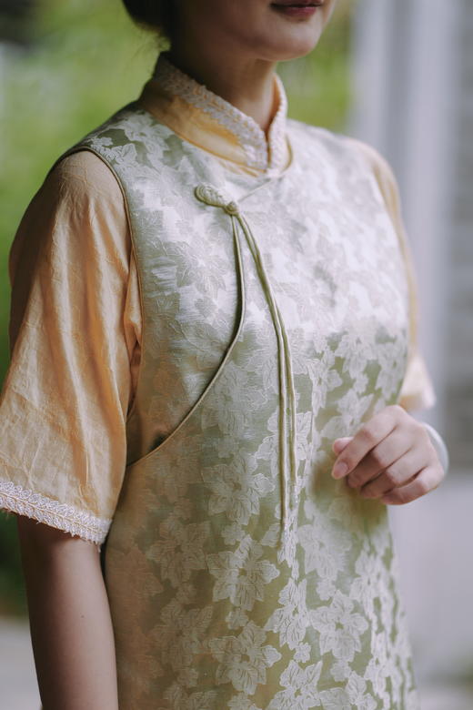 丝麻圆领斜襟马甲MWJ-501 商品图2