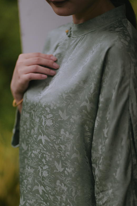 真丝立领斜襟短上衣MWJ-504 商品图2