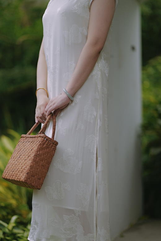 真丝立领斜襟旗袍MWJ-506 商品图3