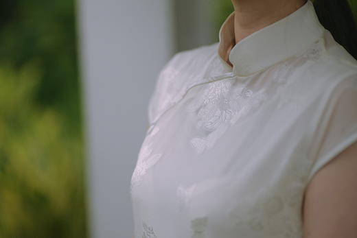 真丝立领斜襟旗袍MWJ-506 商品图4