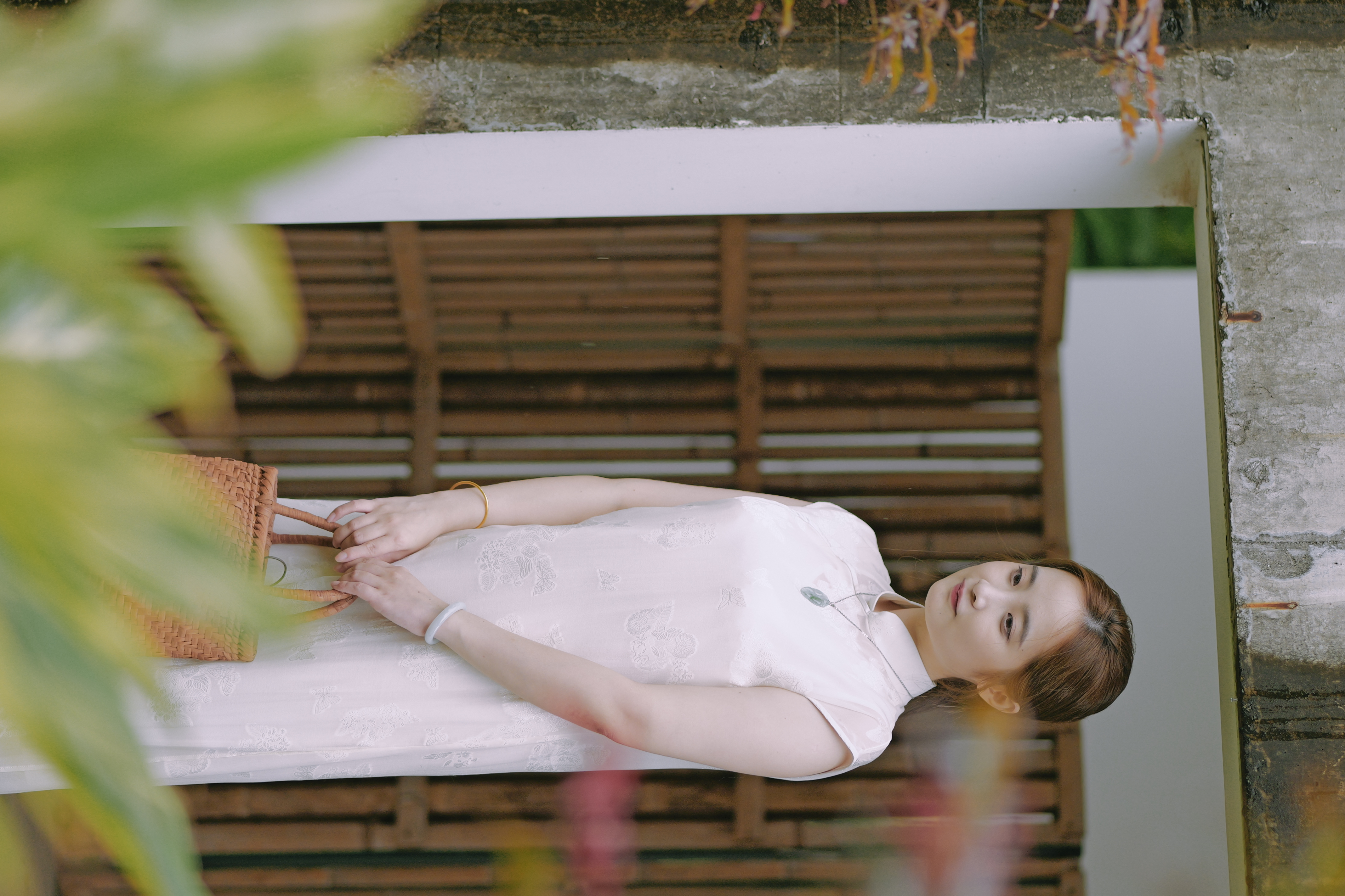 真丝立领斜襟旗袍MWJ-506