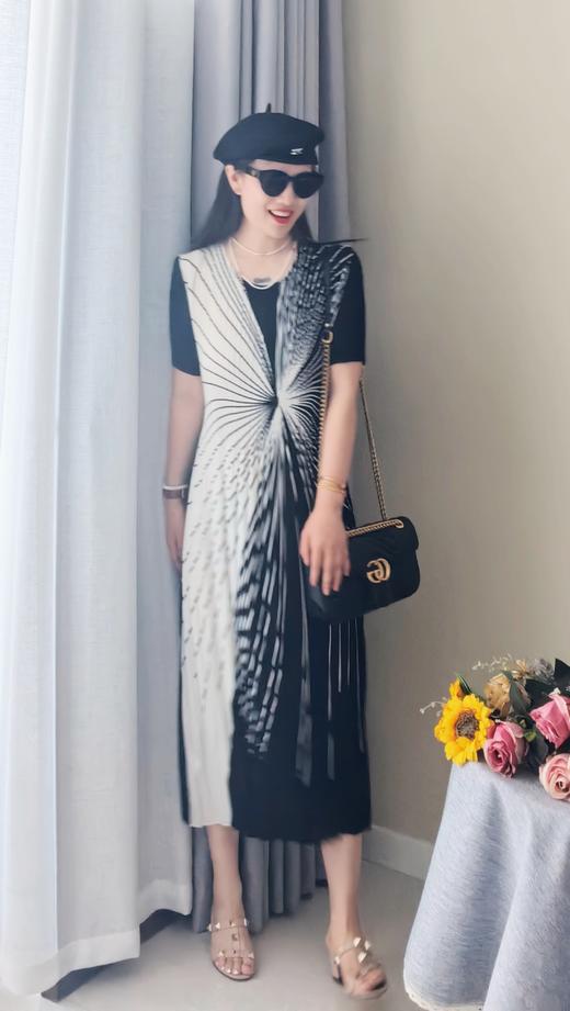 亚麻丝天丝南韩丝极薄三宅褶皱显瘦连衣裙 商品图6