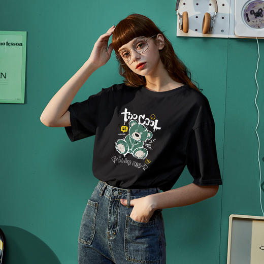 「数款可选！纯棉材质」Oversize女装短袖t恤 女宽松夏2024新款半袖胖mm180斤大码显瘦上衣 商品图3