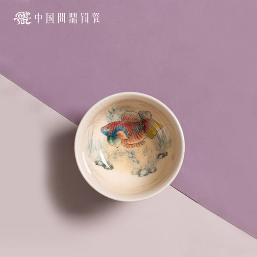 问鼎钧瓷鹅黄五彩青花天河杯（锦年） 商品图1