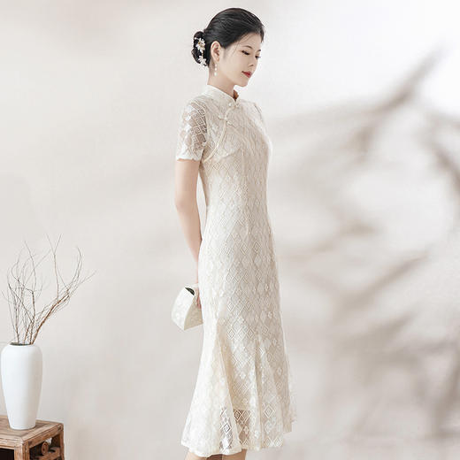 新中式气质少女，小清新鱼尾改良版连衣裙KK1030 商品图3