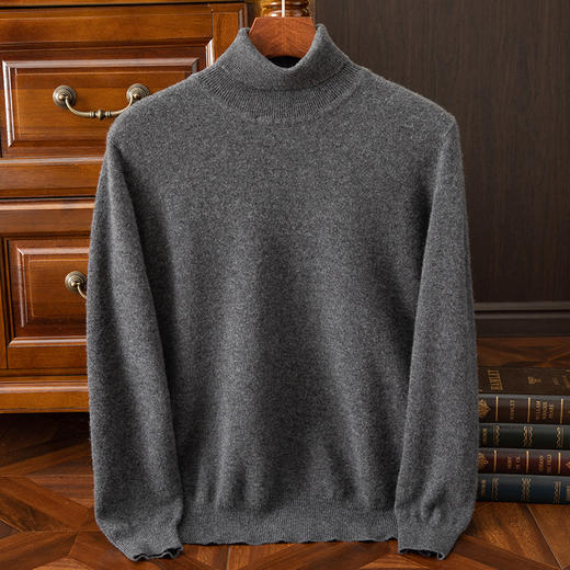 毛豆-XK8604男士百搭气质高领羊毛衫 商品图8