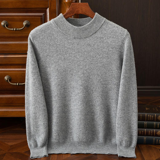 毛豆-XK8603男生半高领羊毛衫 商品图1