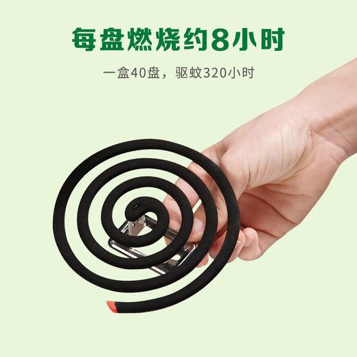 榄菊蚊香加大盘40圈/筒 艾草清香型家用驱蚊黑蚊香盘式灭蚊盘香 商品图3