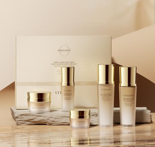 活动【斯黛娜】 燕窝柔肤润颜护肤套装（燕窝柔肤润颜水120ml+燕窝柔肤润颜乳100ml+燕窝柔肤润颜精华液40mI+燕窝柔肤润颜霜55g+燕窝柔肤润颜眼霜30g） 商品图0