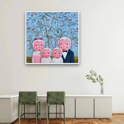 杨媛媛版画《全家福-凤凰木》99版 商品图4