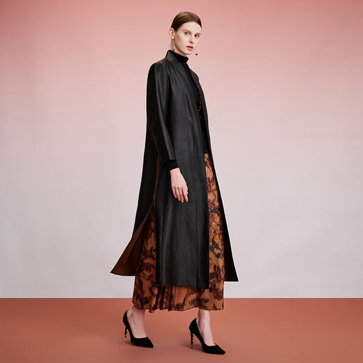 TANGY Collection天意精品2024秋季新品中国风中长款女士风衣外套 商品图2