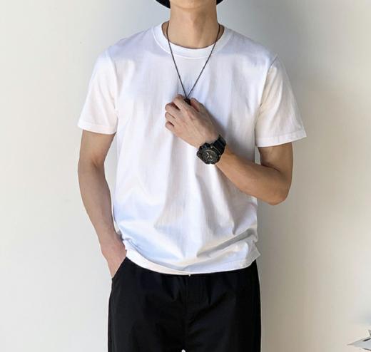 （79元4件送防晒袖套，自行设置满减，单拍一件不发）马卡龙色系纯棉短T，14色可选，200g重磅棉，舒适透气，男女同款，遮肉显瘦，更百搭！ 商品图3