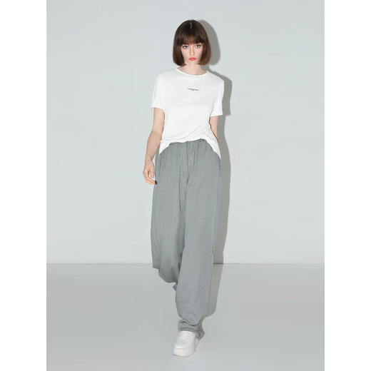 COCOBELLA简约字母印花短袖T恤女气质休闲舒适圆领半袖TS640 商品图2