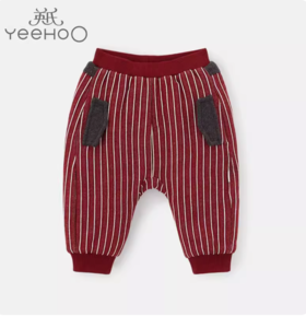 英氏婴儿裤子男宝宝夹棉屁屁裤厚款休闲棉裤子新款YRKCJ40197A01