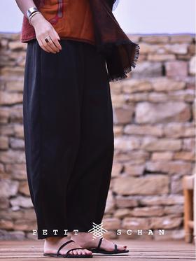 PETIT SCHAN小闪 CLO#541 Slow voice 声声慢 香云纱松紧腰直筒裤