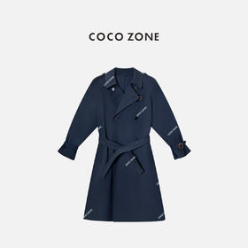 COCO ZONE 女士气质中长款翻驳领大衣外套 CC2C1515
