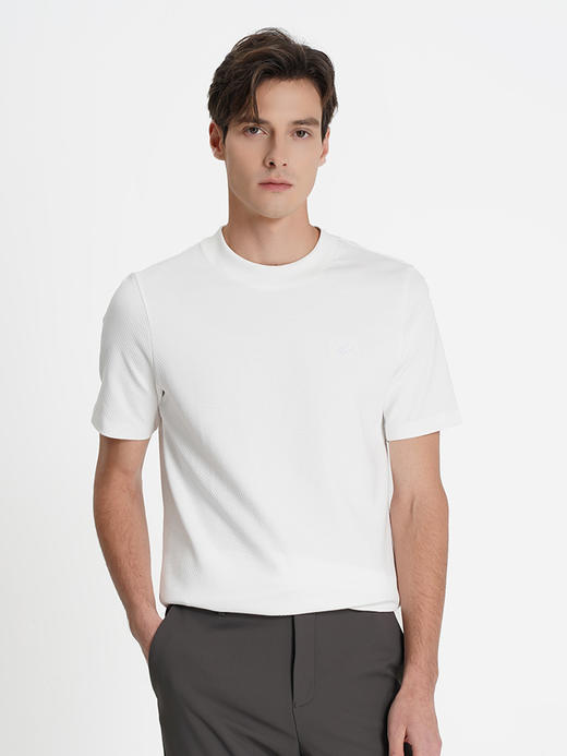 callisto白色莫代尔混纺T恤 商品图2