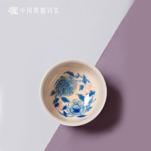 问鼎钧瓷鹅黄青花晖盈杯（富贵花开） 商品图2