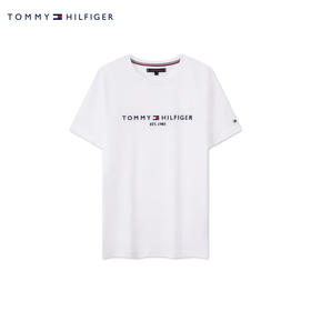 TOMMY 短袖T恤男  MW16171-YBR 米白色.