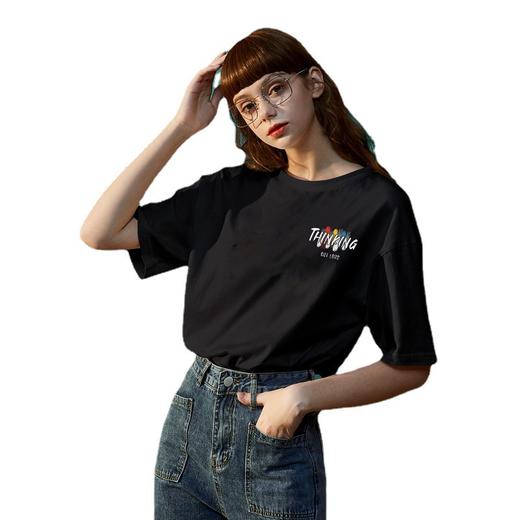 「数款可选！纯棉材质」Oversize女装短袖t恤 女宽松夏2024新款半袖胖mm180斤大码显瘦上衣 商品图4