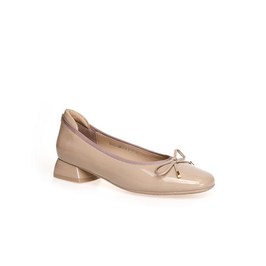 豪麟名鞋奥莱迪嘉女鞋皮鞋牛移膜革DJQYA42WP014杏色  原价1660元 商品图0