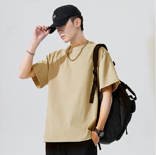 （79元4件送防晒袖套，自行设置满减，单拍一件不发）马卡龙色系纯棉短T，14色可选，200g重磅棉，舒适透气，男女同款，遮肉显瘦，更百搭！ 商品图1