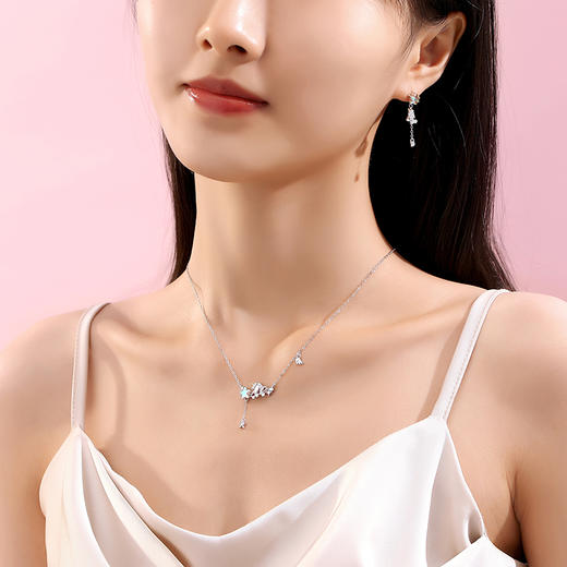 卡蒂罗/KADER 在逃公主系列 星河独角兽耳环 925银月光石璀璨满天星设计童话风俏皮流苏耳饰 夏日吸睛可爱百搭 毕业 商品图3