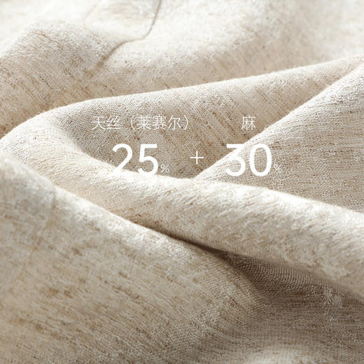 福利款~雀说 天丝麻提花休闲裤女高腰百搭显瘦窄版直筒阔腿长裤子 4ZF-2888 商品图2