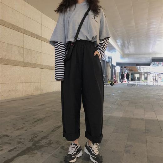 大码女装200斤春夏季阔腿奶奶裤女胖MM学生裤宽松韩版工装休闲裤 商品图2