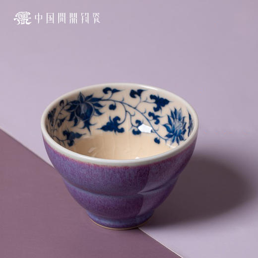 问鼎钧瓷鹅黄青花木兰杯（万寿藤） 商品图0