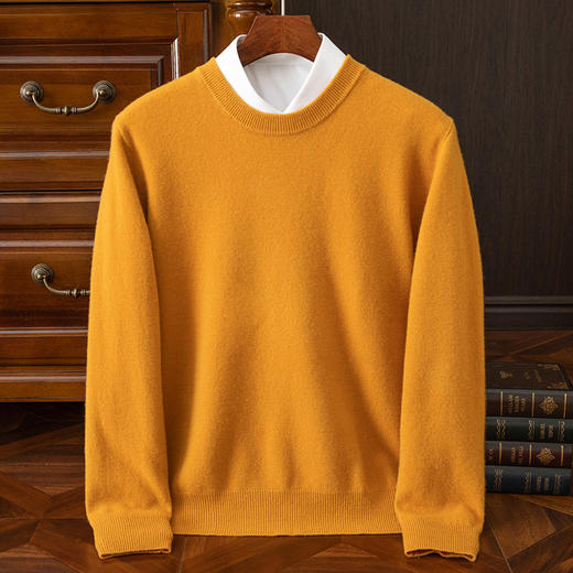 毛豆-XK8601男士百搭圆领羊毛衫 商品图7