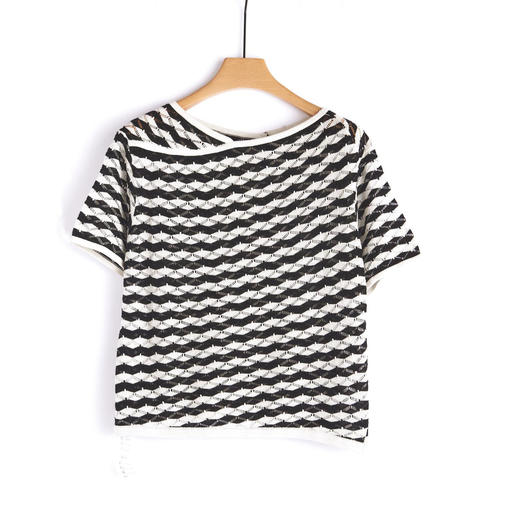 福利款~雀悦 【天丝】莱塞尔高档针织衫宽松大码夏季T恤百搭短袖上衣4ZF-XP020 商品图1