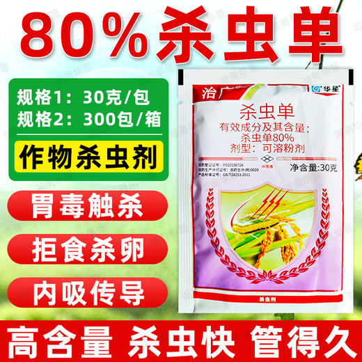 安徽华星大厂治广80%杀虫单水稻大田作物二化螟杀虫剂专用药正品 商品图0