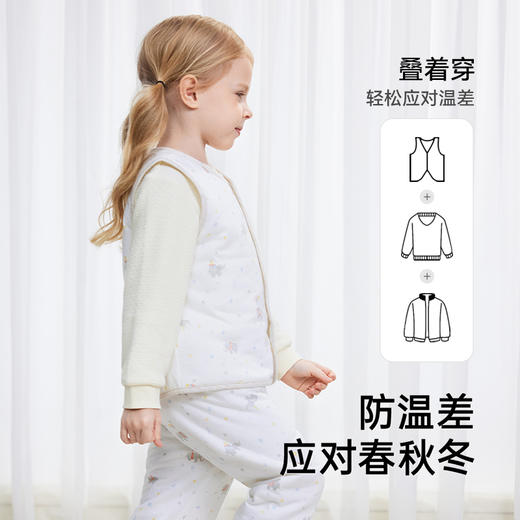 【商场同款】英氏儿童背心秋冬夹棉保暖马甲上衣新款男女背心 商品图1
