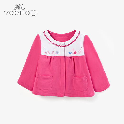 英氏童装婴儿衣服女宝宝春秋粉色外套上衣特价 182A0062 商品图0