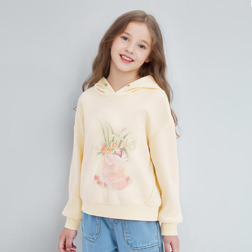 笛莎Deesha 童装女童卫衣2024秋季新款印花卫衣 商品图0