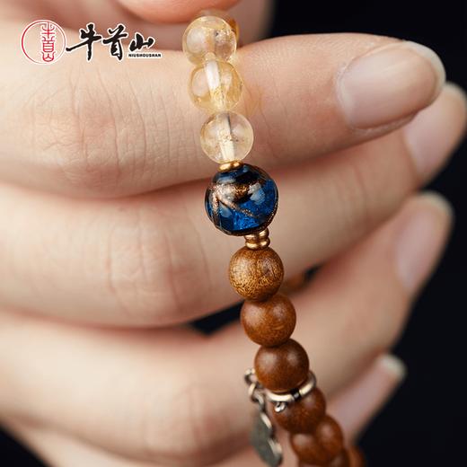 牛首山文创福祉无穷-土 金丝楠水晶手串手链黄水晶饰品男女礼物 商品图3