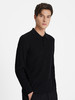 callisto黑色绵羊毛混纺T领毛衣 商品缩略图3