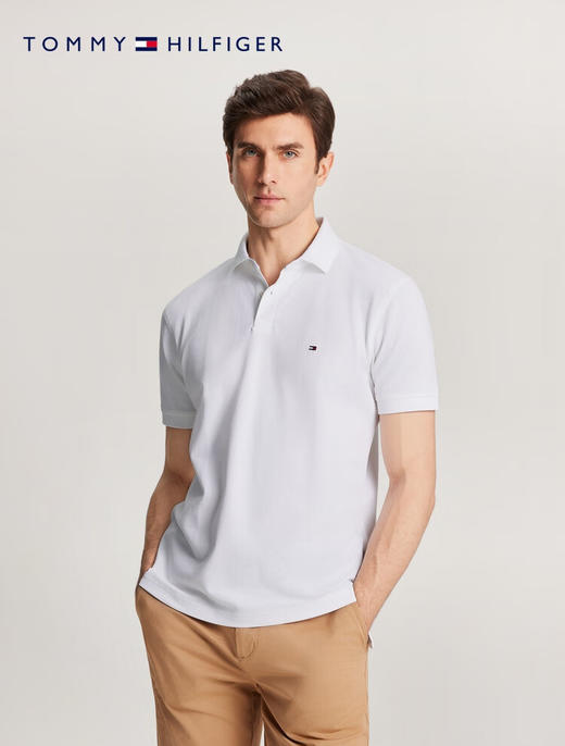 TOMMY 短袖POLO衫男  MW22109-YBR 白色. 商品图0