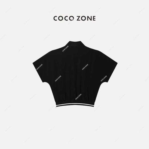 COCO ZONE 蝙蝠袖衬衣polo领宽松衬衫设计感荷叶袖上衣 23C18493 商品图5