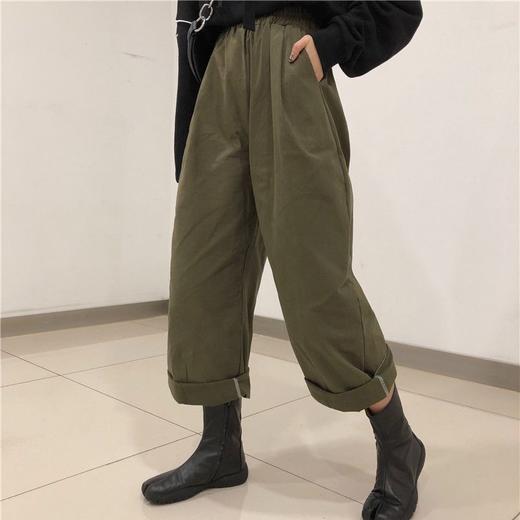 大码女装200斤春夏季阔腿奶奶裤女胖MM学生裤宽松韩版工装休闲裤 商品图8