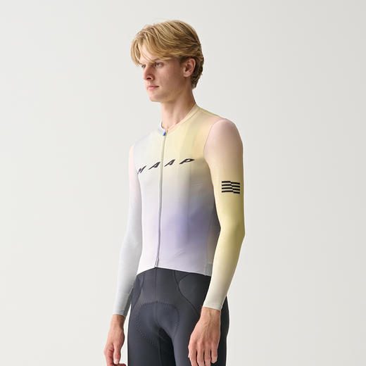 MAAP 男士 Blurred Out Pro Hex LS Jersey 霞韵色 长袖骑行服 商品图0