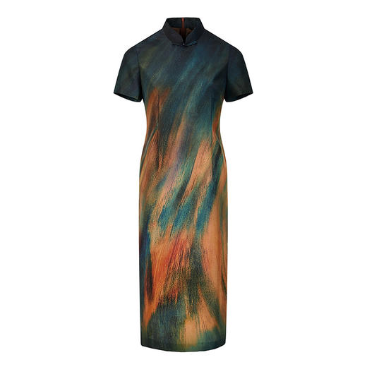 TANGY Collection天意精品2024秋季新品中国风旗袍彩茛中长款女士连衣裙 商品图4