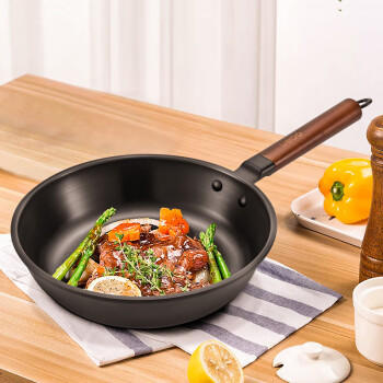 德铂煎锅无涂层锈不了煎炒铁锅培迪24cm 商品图6