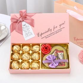 【浪漫桃心！德芙巧克力礼盒套装】香醇丝滑，低温烘培，精心研磨，保持其原始结构不被破坏，口感浓醇，七夕情人节礼物送女友老婆创意生日礼物女生七夕