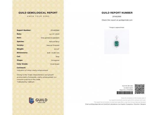 2ct 祖母绿吊坠 商品图5