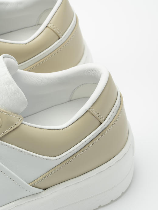 COCO ZONE 女士拼色板鞋圆头系带厚底休闲鞋CC2C1242 商品图3