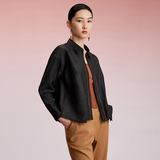 TANGY Collection天意精品2024秋季新品中国风茛绸外套 商品图1